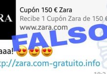 Nueva estafa por Whatsapp que ofrece un cupón regalo de 150 euros en Zara