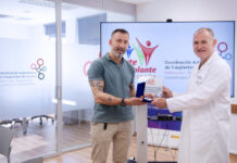 Nafarroako Transplanteen Koordinazio Autonomikoak Iosu Martín giltzurrun-transplantatutako kirolariak lortutako urrezko domina jaso du