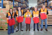 Sostenibilidad transforma la alfombra roja del Zinemaldia en bolsas solidarias para el Banco de Alimentos
