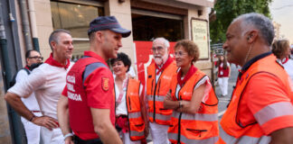 Chivite Lehendakariak eskerrak eman dizkie Sanferminetako festan parte hartzen duten Osasun eta Segurtasun arloko profesional guztiei beraien lanagatik eta konpromisoagatik
